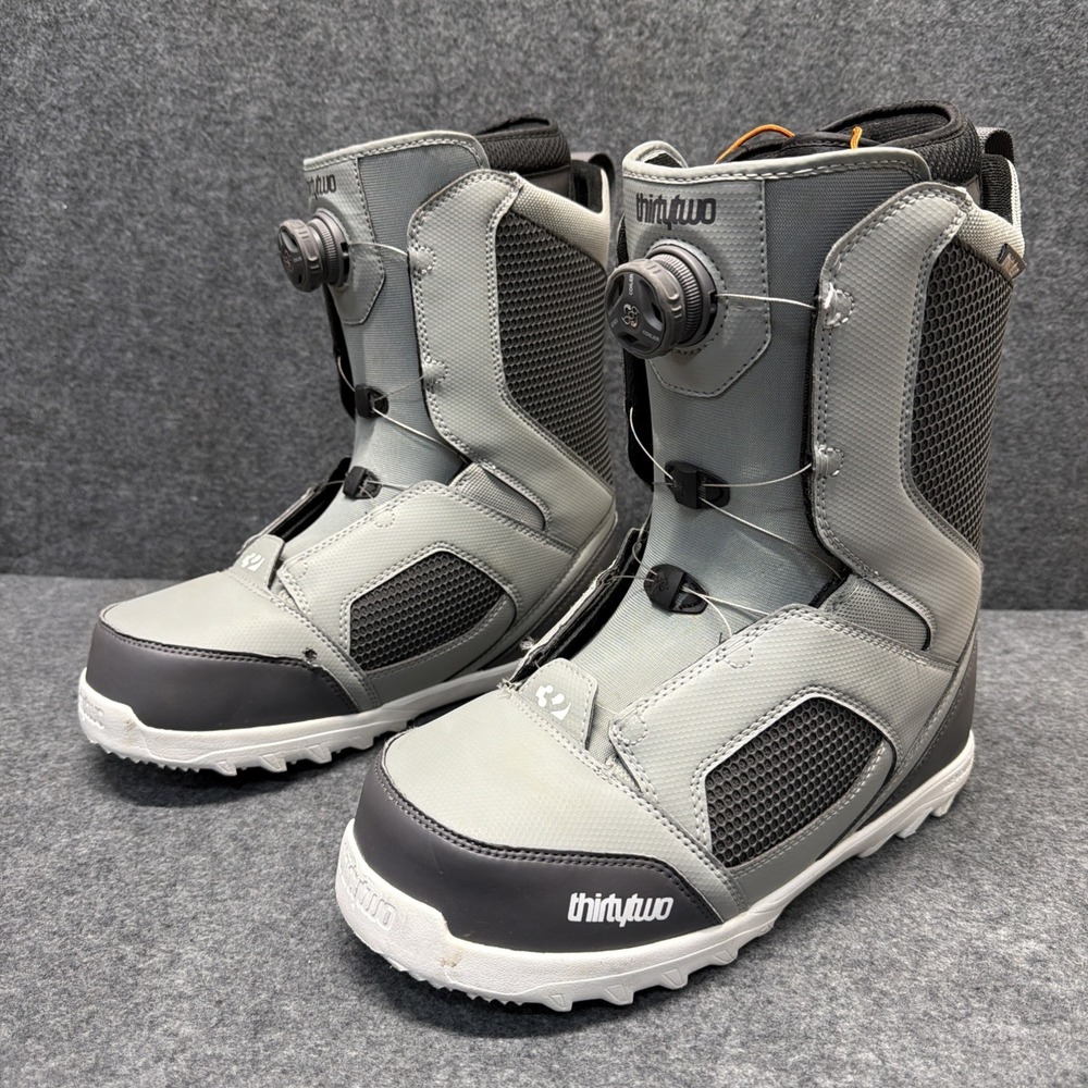 ThirtyTwo 32 Men's Size 13 Double BOA Snowboard Boots Gray Black Fall 2017